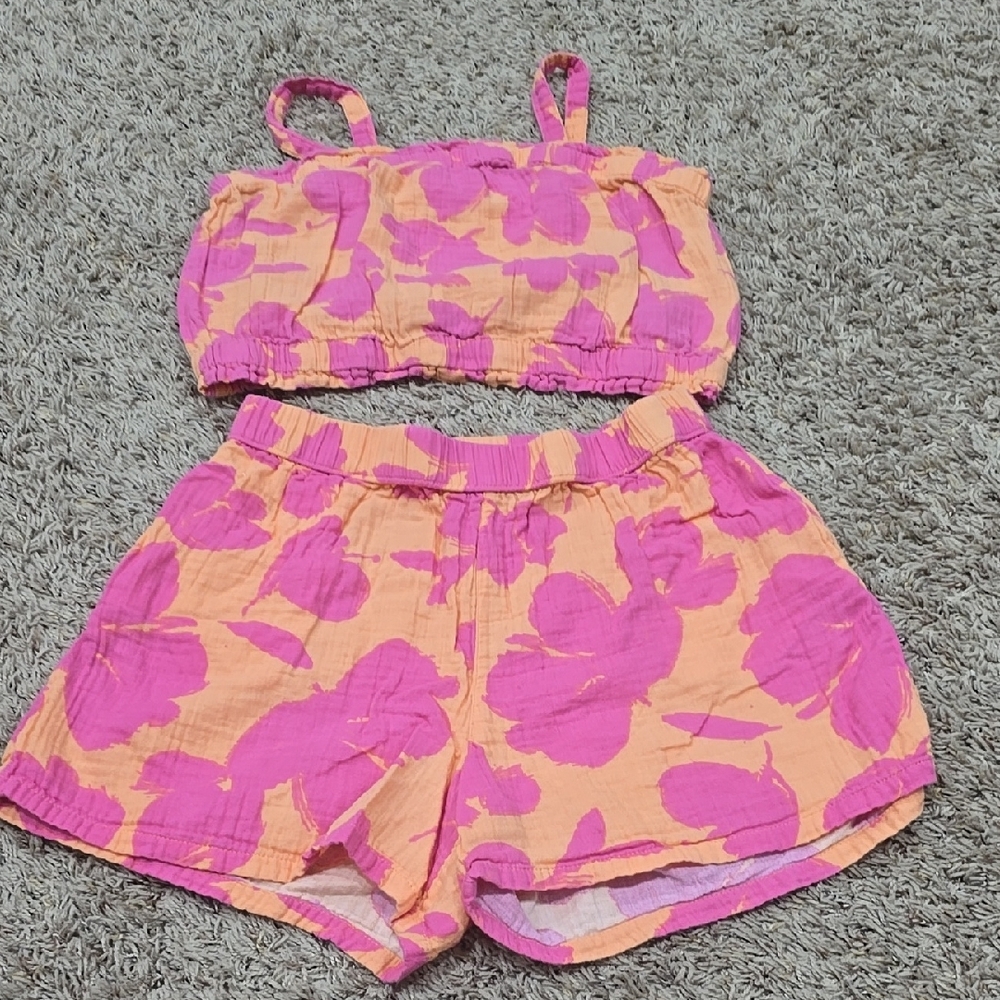 Gap Kids Floral Pink and Orange Girls Set